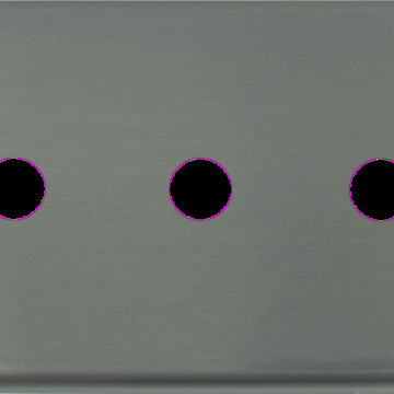 Contour Brushed Steel Toggle Switch (3 Gang)
