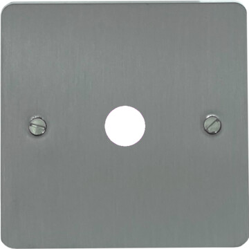 flat brushed steel toggle grid plate (1 gang) front fc20825