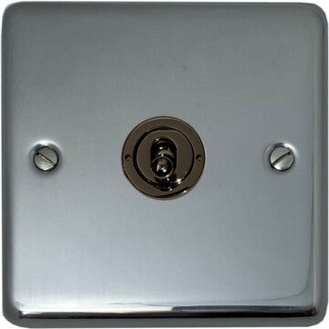 polished steel toggle switch (1 gang) front fc20825