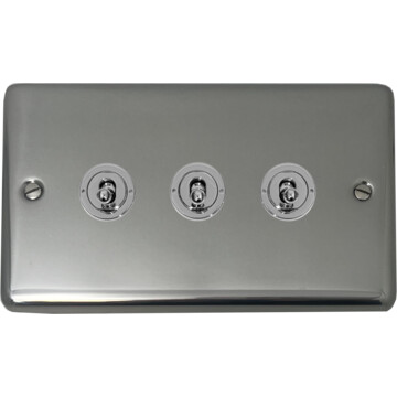 polished steel toggle switch (3 gang) front fc20825