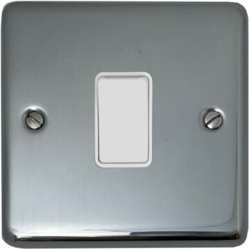 polished steel intermediate switch (white switch) front fc20825