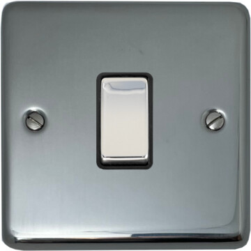 polished steel intermediate switch (black insert/chrome switch) front fc20825