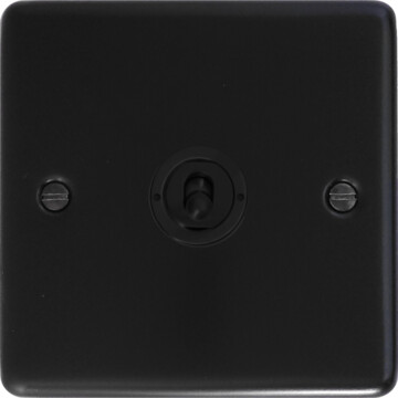matt black toggle switch (1 gang/matt black toggle) front fc20825