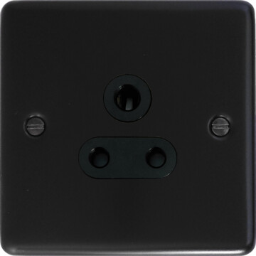 flat black 5 amp 3 pin socket front fc20825