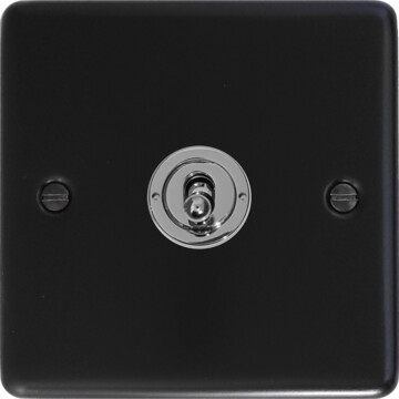 flat black intermediate toggle switch (chrome toggle) front fc20825