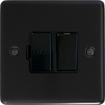 flat black switched fused spur front fc20825