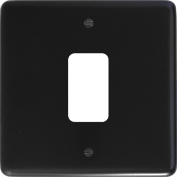 flat black grid plate (1 gang) front fc20825