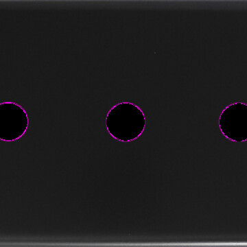 Contour Flat Black Toggle Switch (3 Gang)