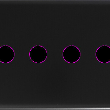 Contour Flat Black Toggle Switch (4 Gang)
