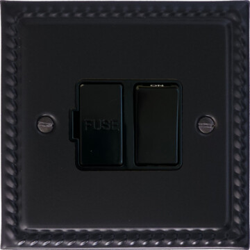 georgian black switched fused spur (black switch) front fc20825