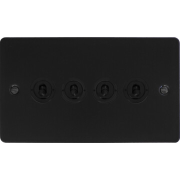 flat black toggle switch (4 gang/flat black toggle) front fc20825