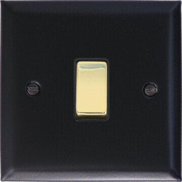 spectrum flat black intermediate switch (polished brass switch) front fc20825