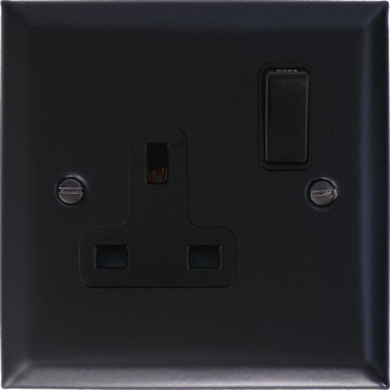spectrum flat black single socket front fc20825