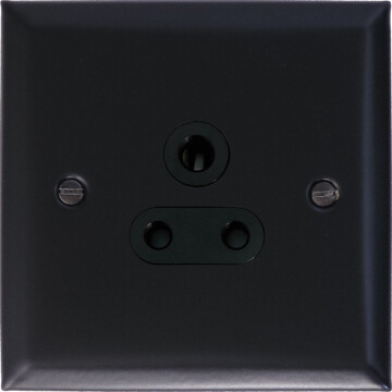 spectrum flat black 5 amp 3 pin socket front fc20825