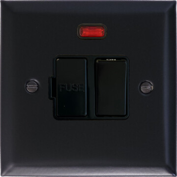 spectrum flat black switched fused spur with neon front fc20825