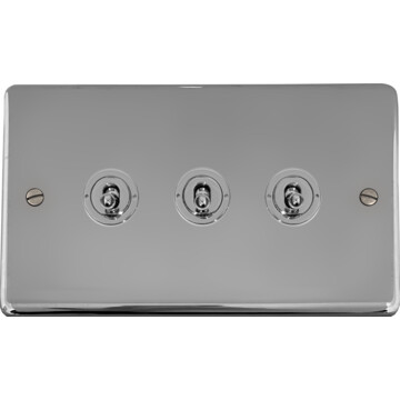 polished chrome toggle switch (3 gang) front fc20825