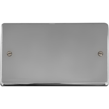 polished chrome double blank plate front fc20825