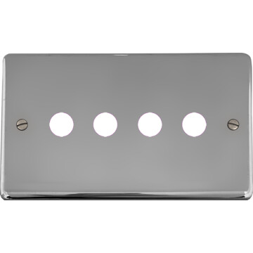 contour polished chrome toggle grid plate (4 gang) front fc20825