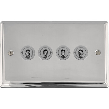 deco polished chrome toggle switch (4 gang) front fc20825