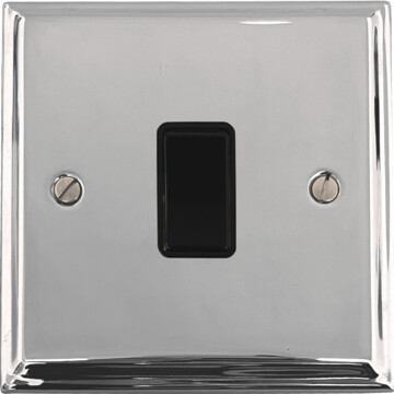 deco polished chrome intermediate switch (black switch) front fc20825
