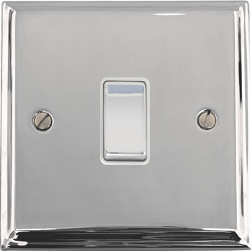 deco polished chrome intermediate switch (white insert/chrome switch) front fc20825
