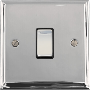 deco polished chrome intermediate switch (black insert/chrome switch) front fc20825