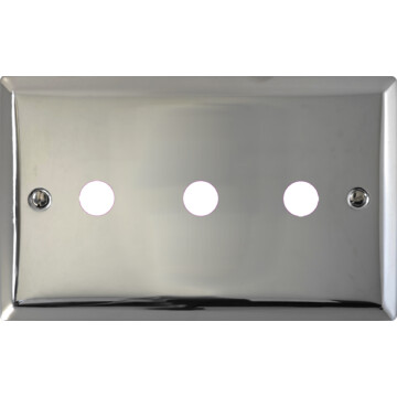 spectrum polished chrome toggle grid plate (3 gang) front fc20825