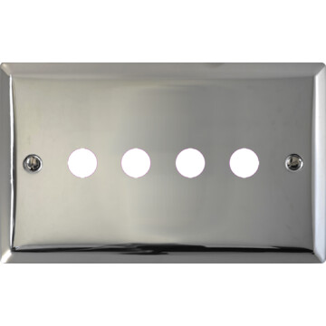 spectrum polished chrome toggle grid plate (4 gang) front fc20825