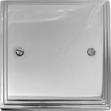 victorian polished chrome single blank plate front fc20825
