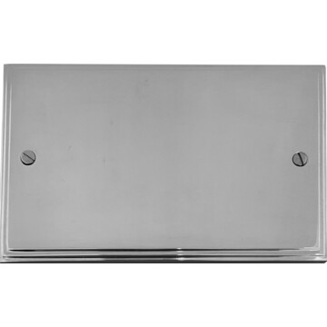 victorian polished chrome double blank plate front fc20825