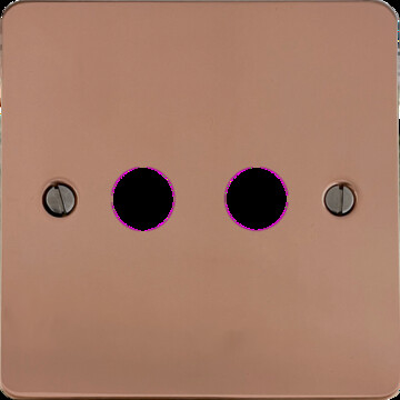Flat Bright Copper Toggle Switch (2 Gang)