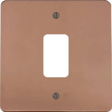 flat copper grid plate (1 gang) front fc20825