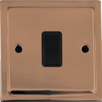 copper light switch (1 gang/black switch) front fc20825
