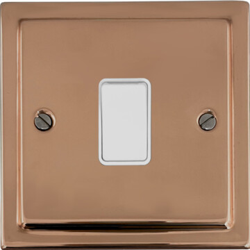 copper intermediate switch (1 gang/white switch) front fc20825
