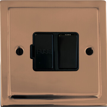 copper switched fused spur (black switch) front fc20825