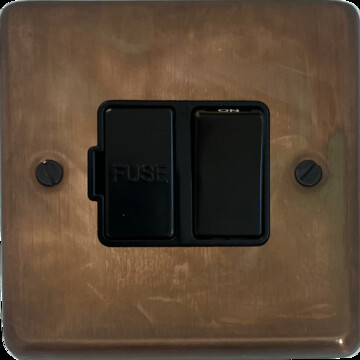 Contour Tarnished Copper Switched Fused Spur (Black Switch)