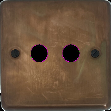 Contour Tarnished Copped Toggle Switch (2 Gang)
