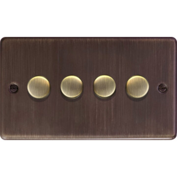 contour antique copper led dimmer (4 gang) front fc20825
