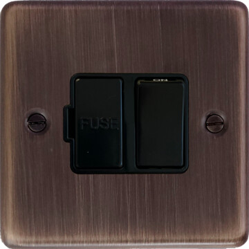 contour antique copper switched fused spur (black switch) front fc20825