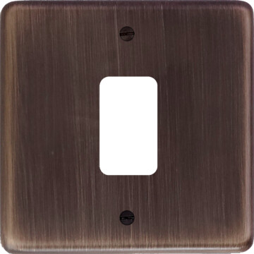 contour antique copper grid plate (1 gang) front fc20825