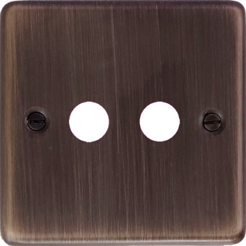 contour antique copper toggle grid plate (2 gang) front fc20825