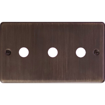 contour antique copper toggle grid plate (3 gang) front fc20825