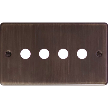 contour antique copper toggle grid plate (4 gang) front fc20825