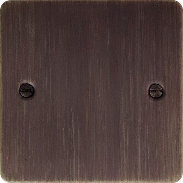 flat antique copper single blank plate front fc20825