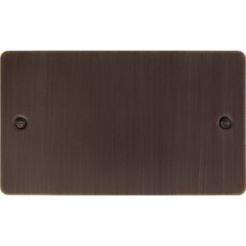 flat antique copper double blank plate front fc20825