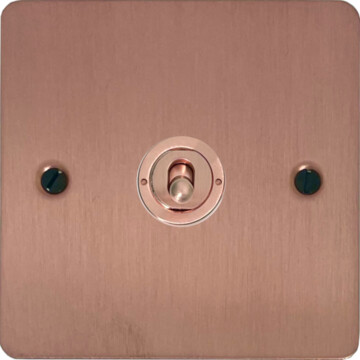 flat rose gold toggle switch (1 gang/rose gold toggle) front fc20825