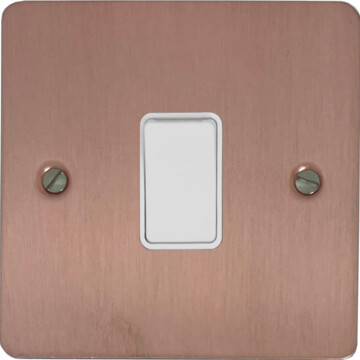 flat rose gold intermediate switch (1 gang/white switch) front fc20825