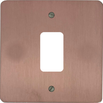 flat rose gold grid plate (1 gang) front fc20825