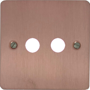 flat rose gold toggle grid plate (2 gang) front fc20825