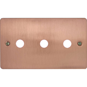 flat rose gold toggle grid plate (3 gang) front fc20825